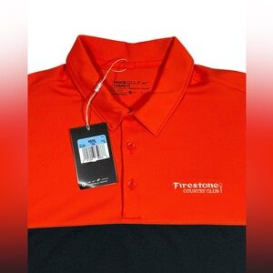 Nike Golf Dri-Fit Polo Medium Firestone Country Club Colorblock Performance NWT